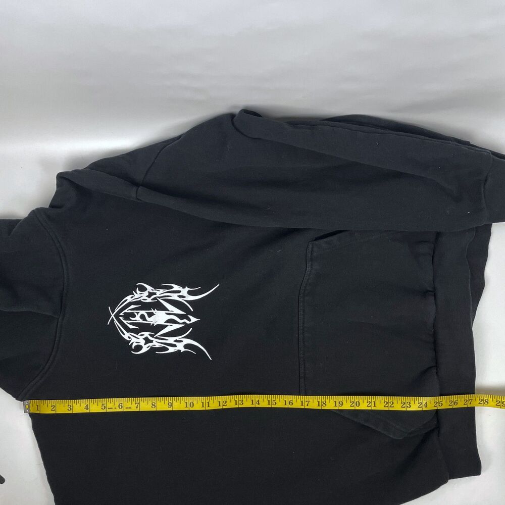 Dragonborn Hoodie Gothic Dragon Graphic Black Heavyweight Lane Seven Men's 2XL - Picture 7 of 11